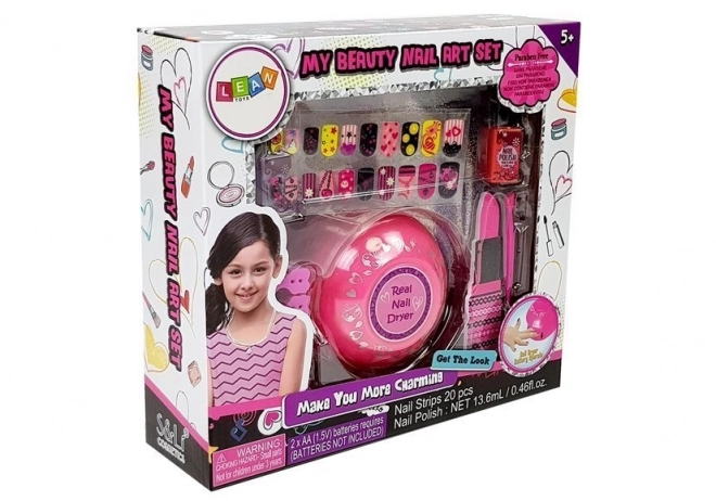 Nail Art Kit with Dryer and Stickers