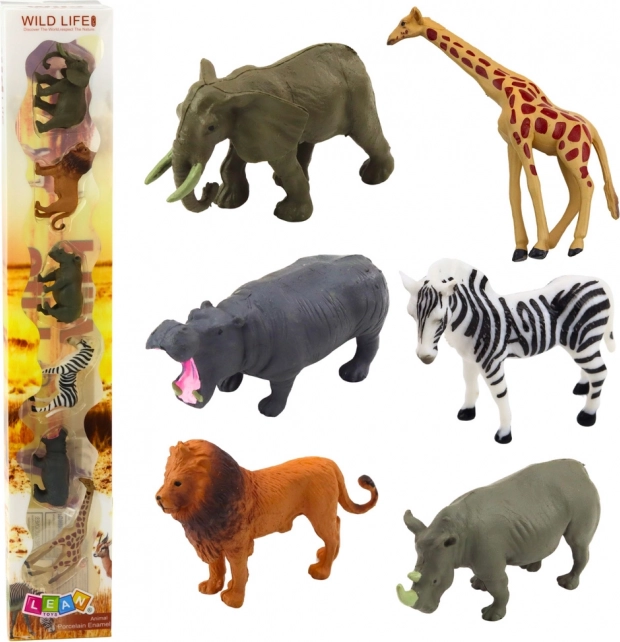 Set of Realistic Wild Animal Miniatures 6 pcs