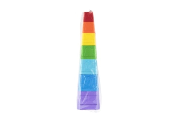 Colorful Square Stacking Pyramid Toy