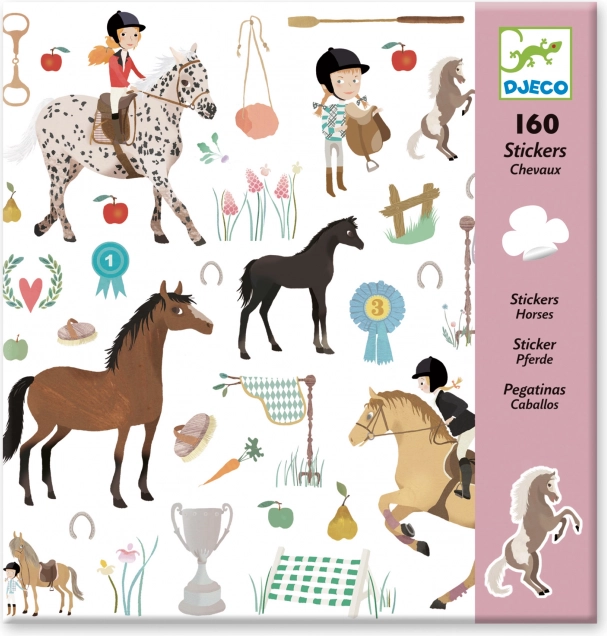 Autocollants sur le thème des chevaux de Djeco