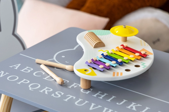 Wooden Musical Instrument Table for Toddlers