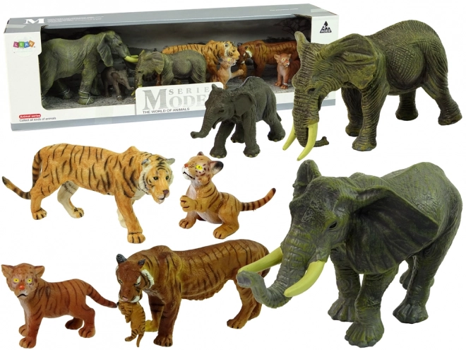 Africa Animal Figure Set Elephants Tigers