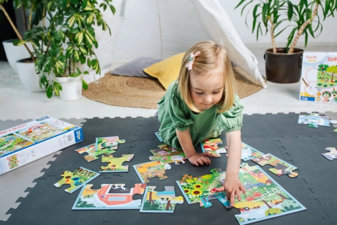 Treflíci Farm Reversible Puzzle for Kids