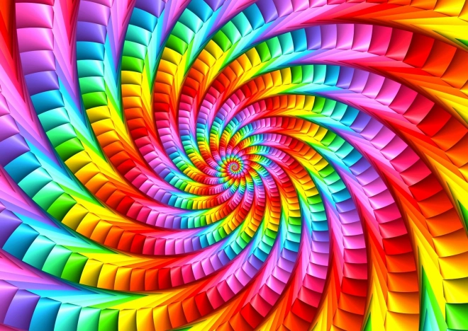 Psychedelic Spiral 1000 Piece Puzzle