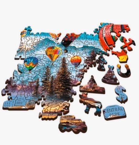 Trefl Wood Craft Origin Puzzle Colorful Balloons 1000 Pieces