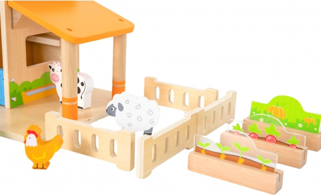 VIGA Wooden Farm with House and Tractor