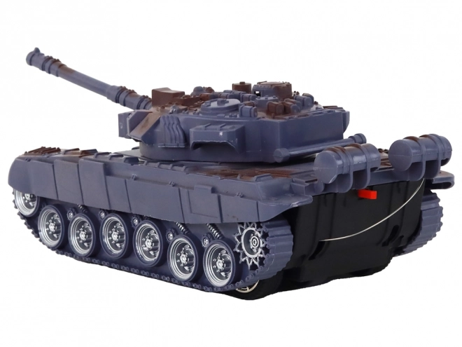 Remote Control Tank With Lights and Sound - Blue 1:18