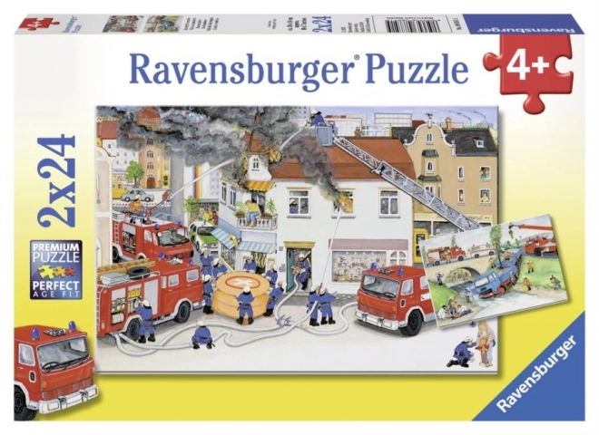 Ravensburger Fire Brigade Puzzle Set 2x24 Pieces