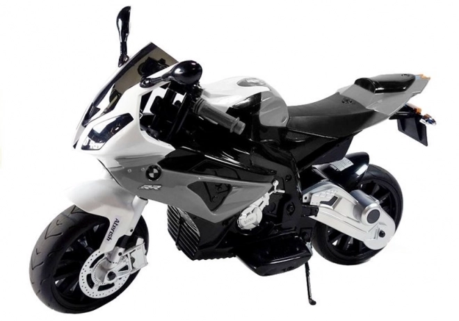 Silver BMW S1000RR Battery-Powered Motorcycle for Kids