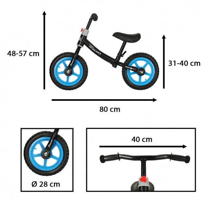 Lightweight Trike Fix Balance Bike Black and Blue