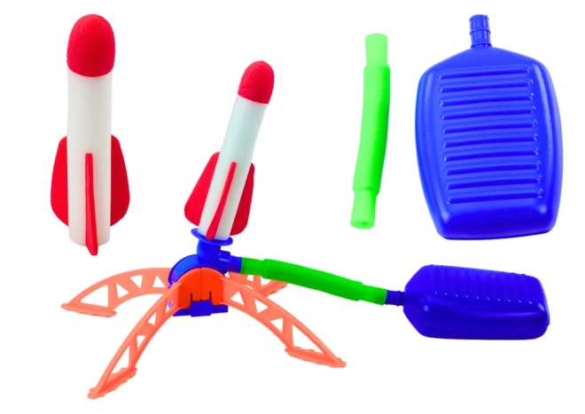 Foam Rocket Launcher Set Blue Garden Toy