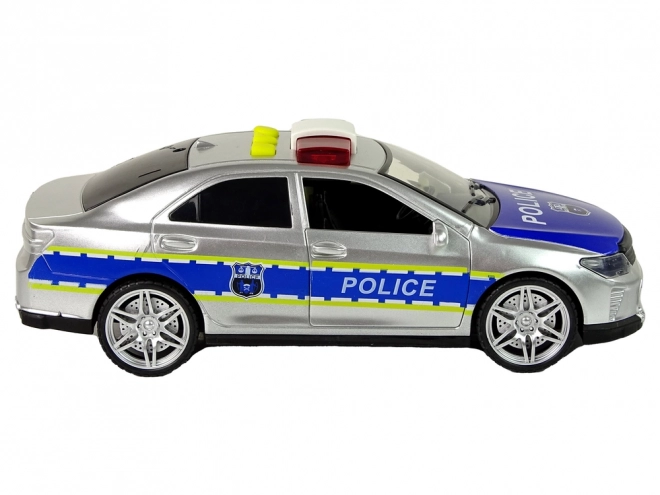 Police Car Toy with Friction Drive Sounds and Lights