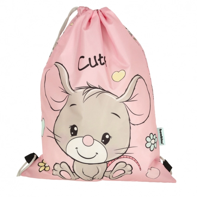 Gym Bag Mouse Pink