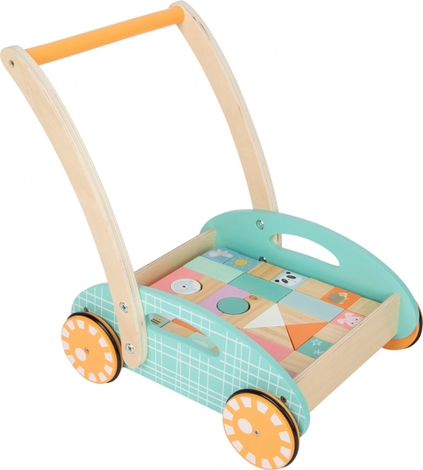 Pastel Wooden Block Trolley