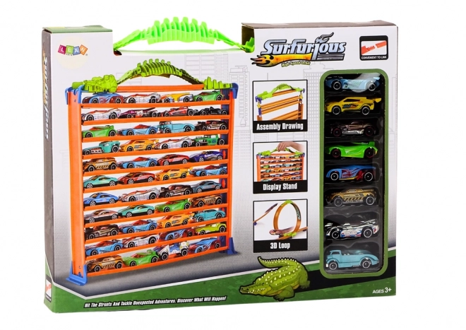 2-in-1 Garage and Race Track Set