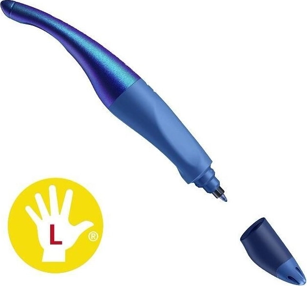 Ergonomic Left-Handed Roller Pen - Blue Holograph by STABILO