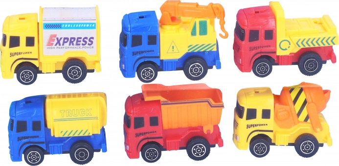 Auto set 6 autića s povratnim navijanjem 6 cm
