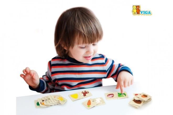 Wooden Animal Feeding Puzzle