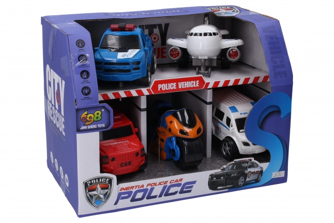 Police Vehicles Set (5 pcs, 10 cm)