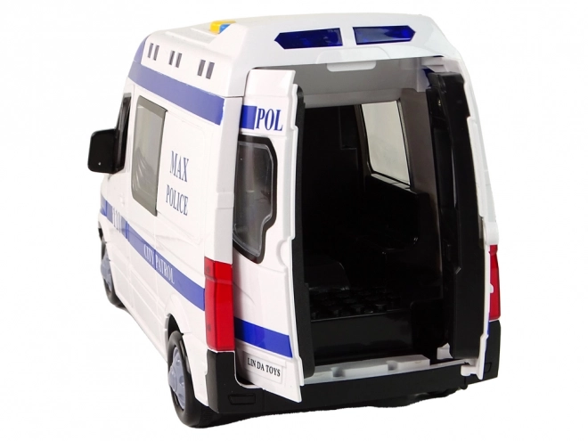 Police Car Toy with Friction Drive, Sounds, and Lights