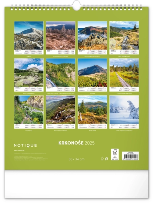 Wall Calendar Krkonoše 2025