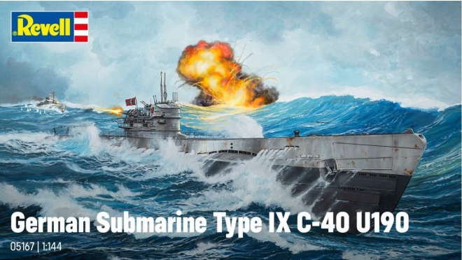 German Submarine Model Type IX C/40 1:144 Scale