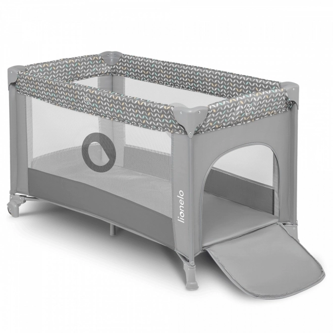 Lionelo baby travel cot Stefi in multicolor – Grey Concrete Multicolor