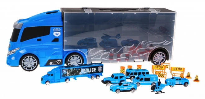 Police Truck 2-in-1 with Storage and Slide for Kids 3+