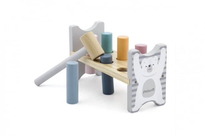 Wooden Hammer Toy and Stackable Polar Bear Pyramid