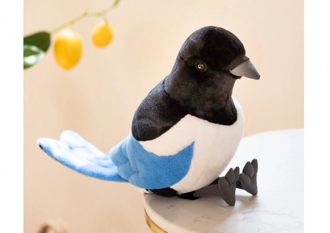 Blue Plush Magpie Toy 30cm