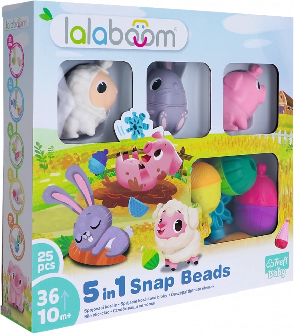 Trefl Lalaboom Farm Animals Connectable Beads 25 Pieces