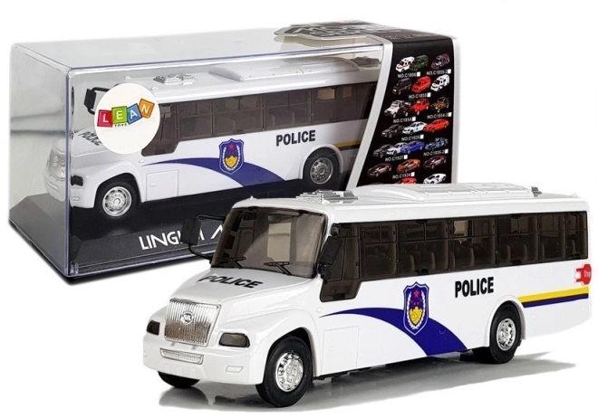 White Police Bus with Sound