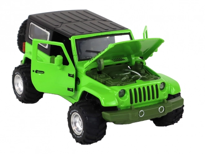 Off-road Metal Friction Car with Battery Green 1:32