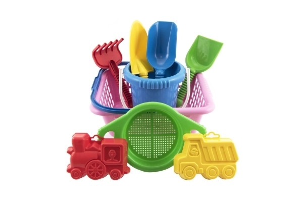 Sand Play Set with Basket and Accessories