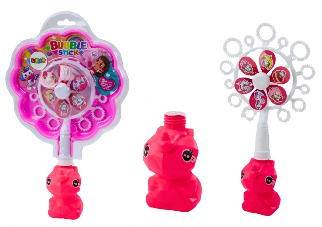 Bubble Machine with Unicorn Fan Tray Pink