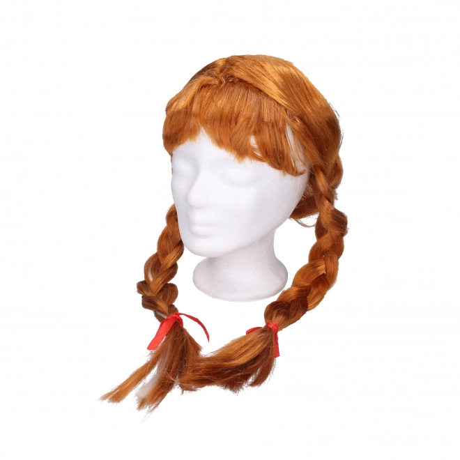 Red Wig with Braided Highlights