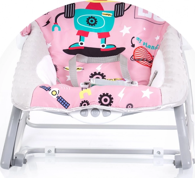 Vibrating Baby Lounger and Chair 2-in-1 Baby Spa Pink