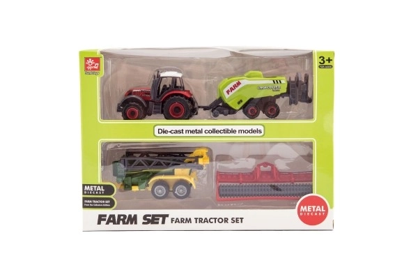 Farm Tractor Set with Accessories - 4 Piece