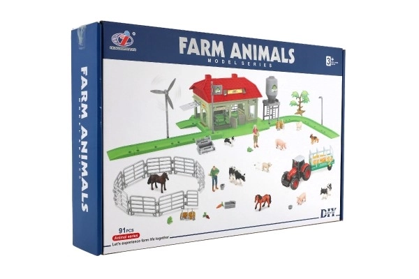 Home Farm Set with Animals and Tractor