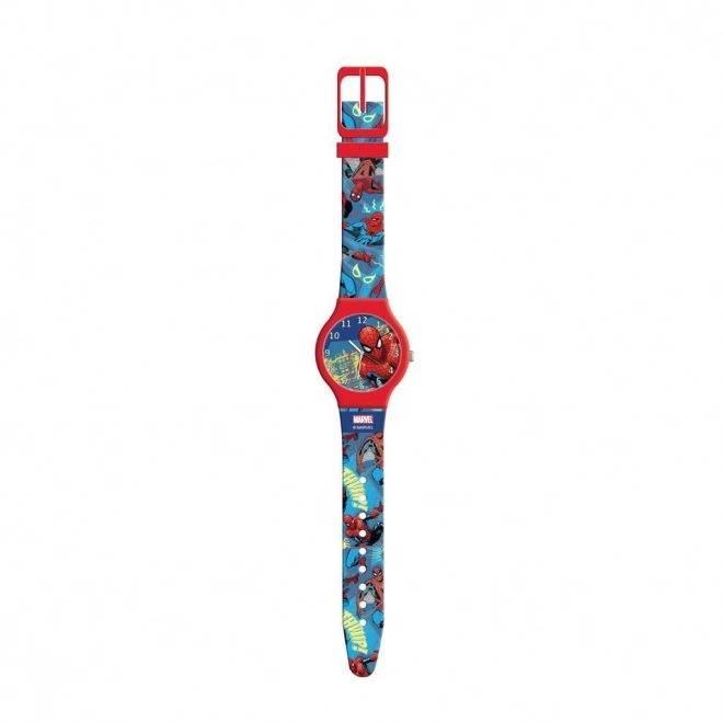 Analog Watch in Metal Tin with Spider-Man Design