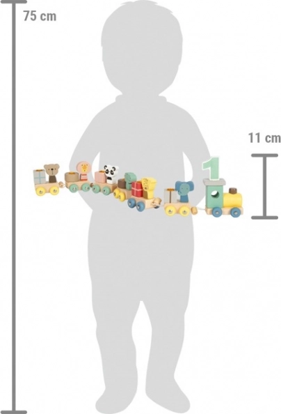Fa születésnapi vonat állatkákkal a Small Foot-tól