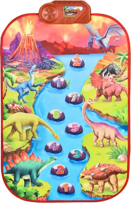 Grande tappeto musicale interattivo Dino per bambini di Woopie