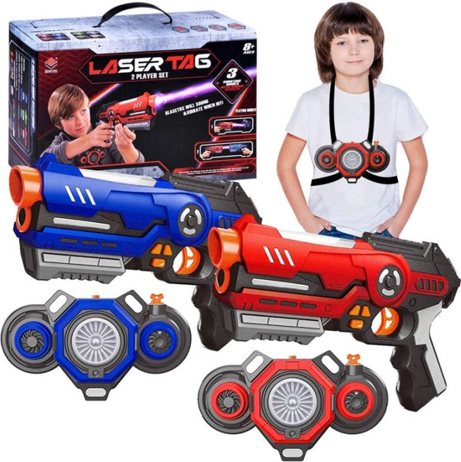 Laser tag set za 2 igrača s prslucima i svjetlosnim efektima