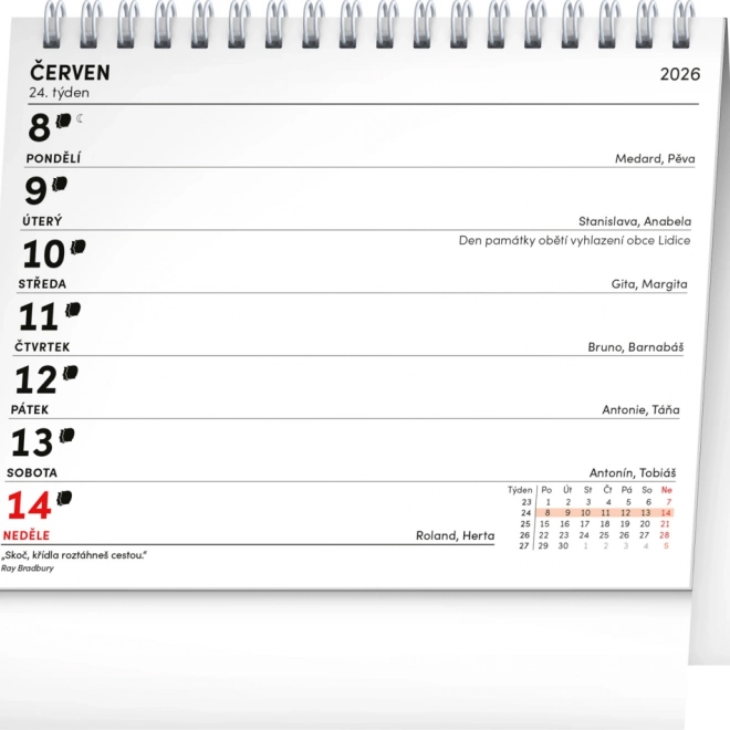 Desk Calendar 2026 with Quotes