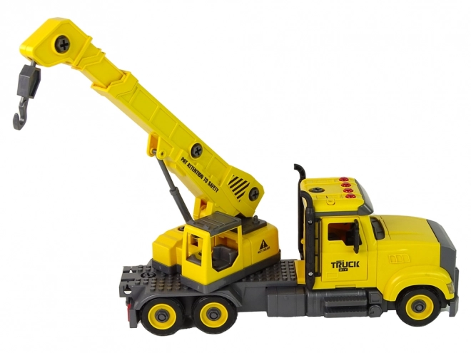 Yellow Construction Crane Truck Toy