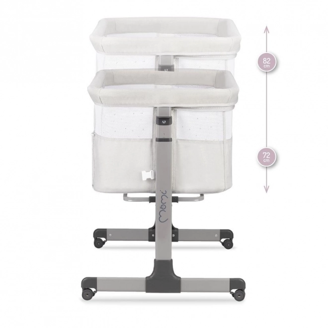 Baby Crib MoMi Revo Light Grey