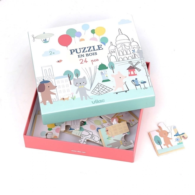 Paris Panoramic Wooden Puzzle by Sarah Betz