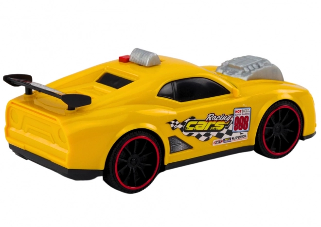 Yellow Racing Car with Lights and Sounds