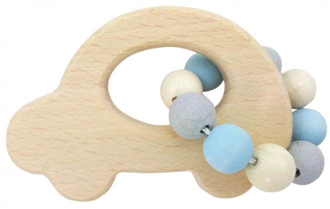 Blue Wooden Baby Rattle by Hess