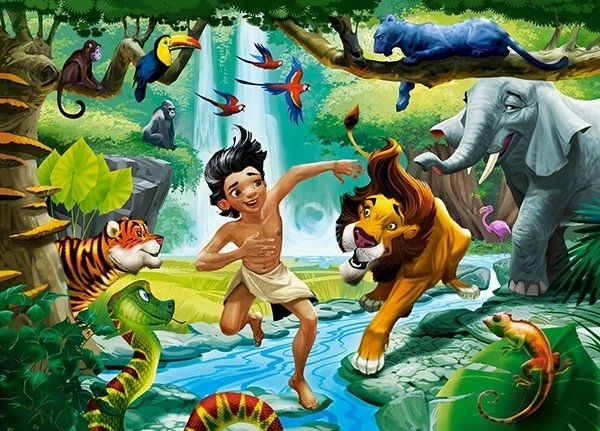 Children's 120-piece Puzzle Jungle Book